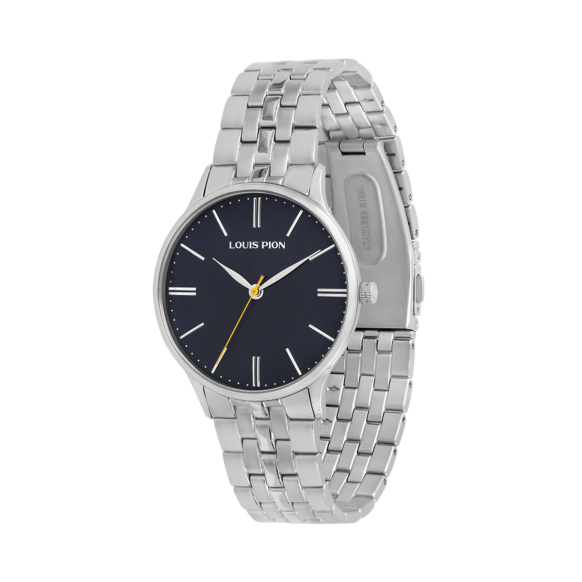 Montre Analogique  HECTOR argenté bleu foncé argenté, LOUIS PION