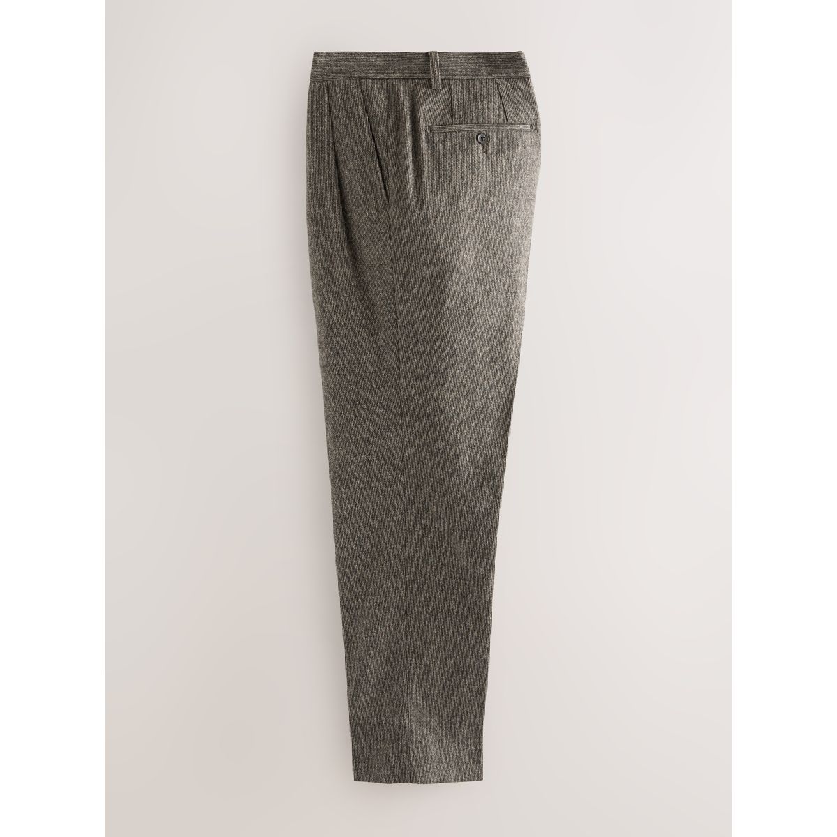 Pantalon nova fides texturé fuselé en laine taupe, NEXT