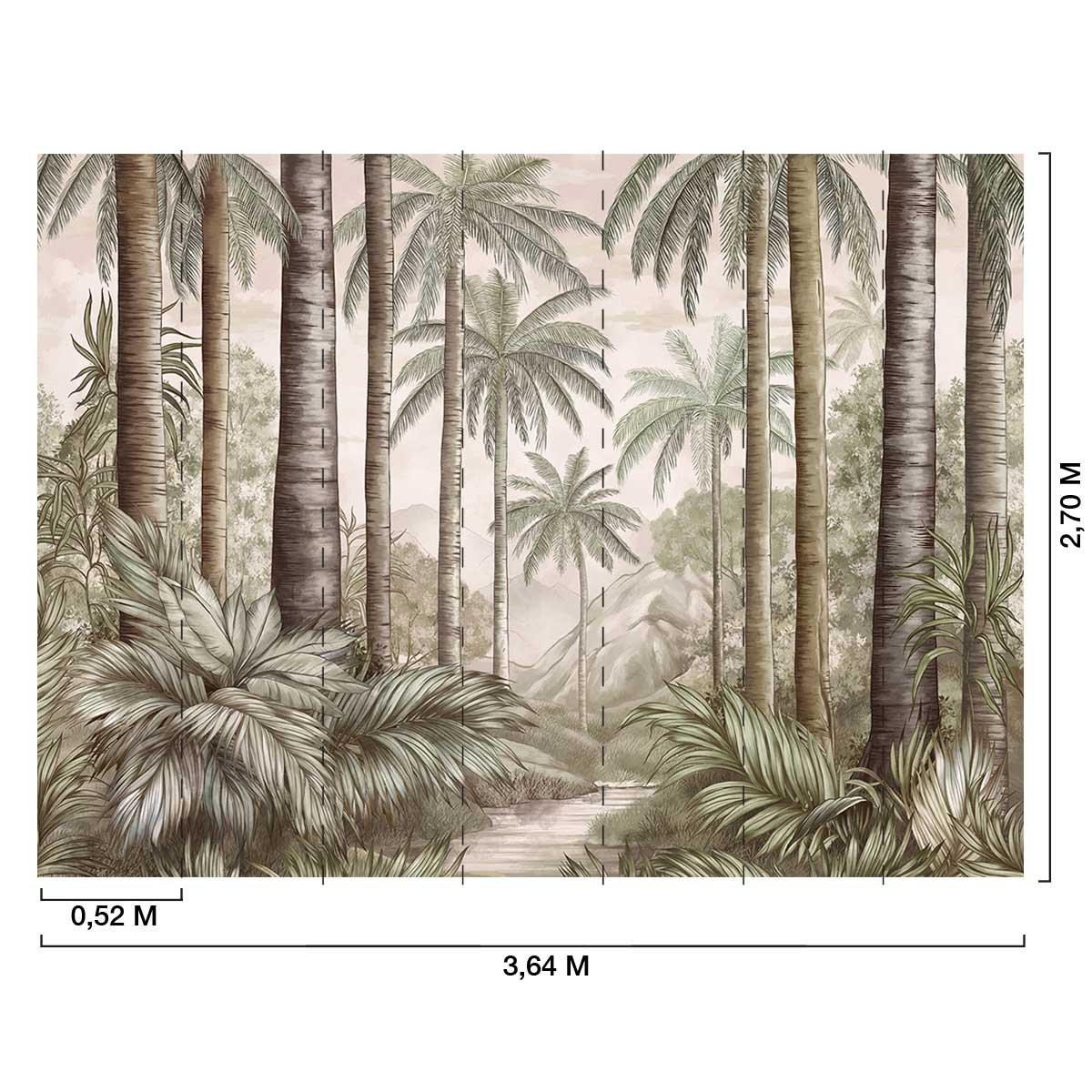 Papier peint tropical intissé, HEXOA