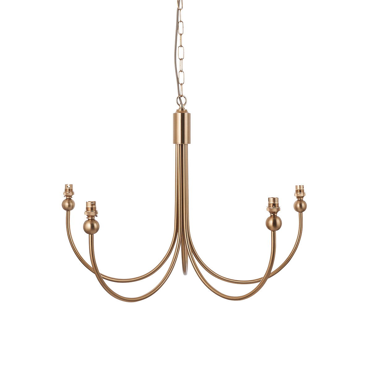 Sawyer 5-Light Curved Pendant Light in Brushed Aged Brass aged brass, ÉDITÉ