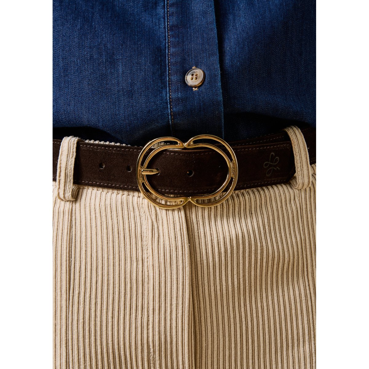 Ceinture boucle ovale ganache, LA FEE MARABOUTEE