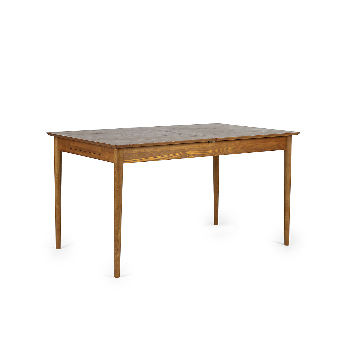 Elijah Retro Ash Wood Extending Dining Table With 2 Drawers (Seats 4-6) auburn, SO'HOME