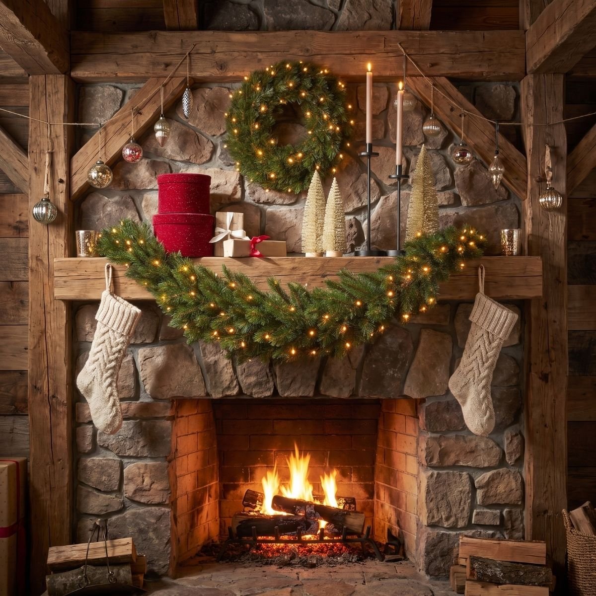 Guirlande de Noël courbée avec LED FOREST FROSTED vert, TRIUMPH TREE