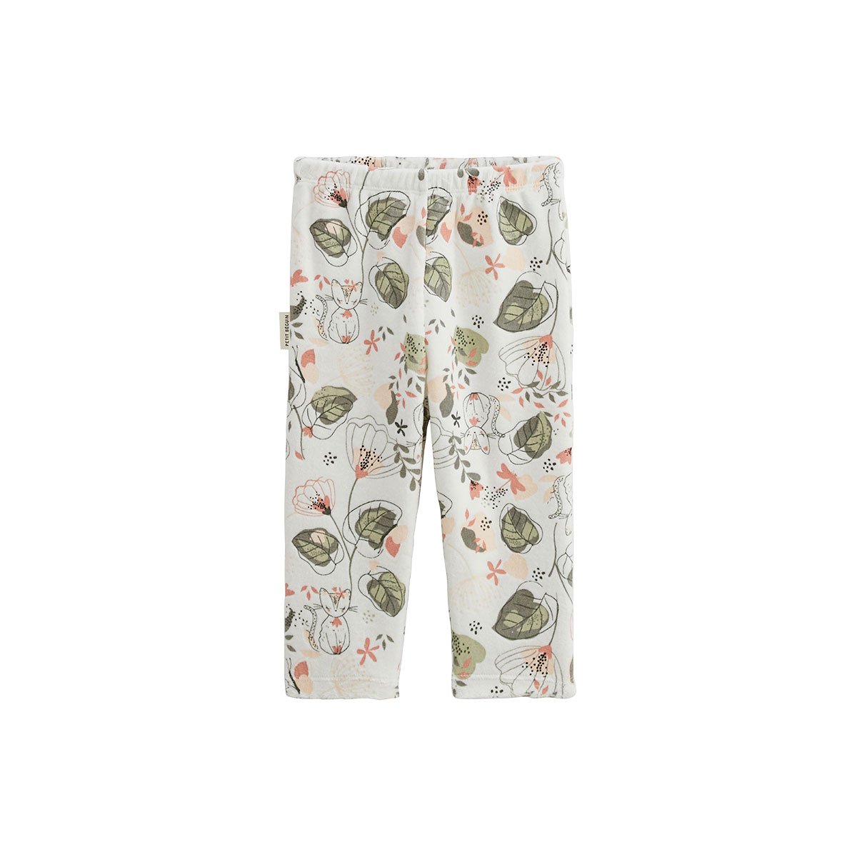 Pyjama enfant 2 pièces en velours Lily kaki, PETIT BEGUIN