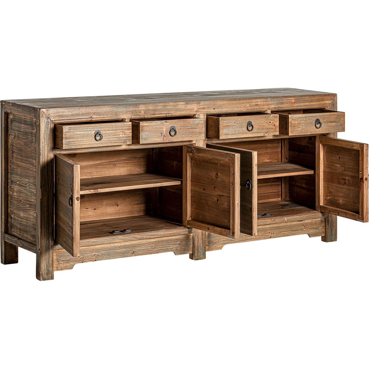 Buffet en bois de pin style colonial marron bois naturel chaleureux, RECOLLECTION