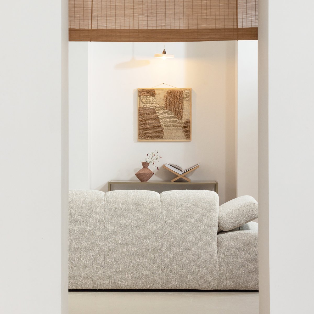 Élément de canapé 1,5 places gauche de bouclé MOJO beige, WOOOD