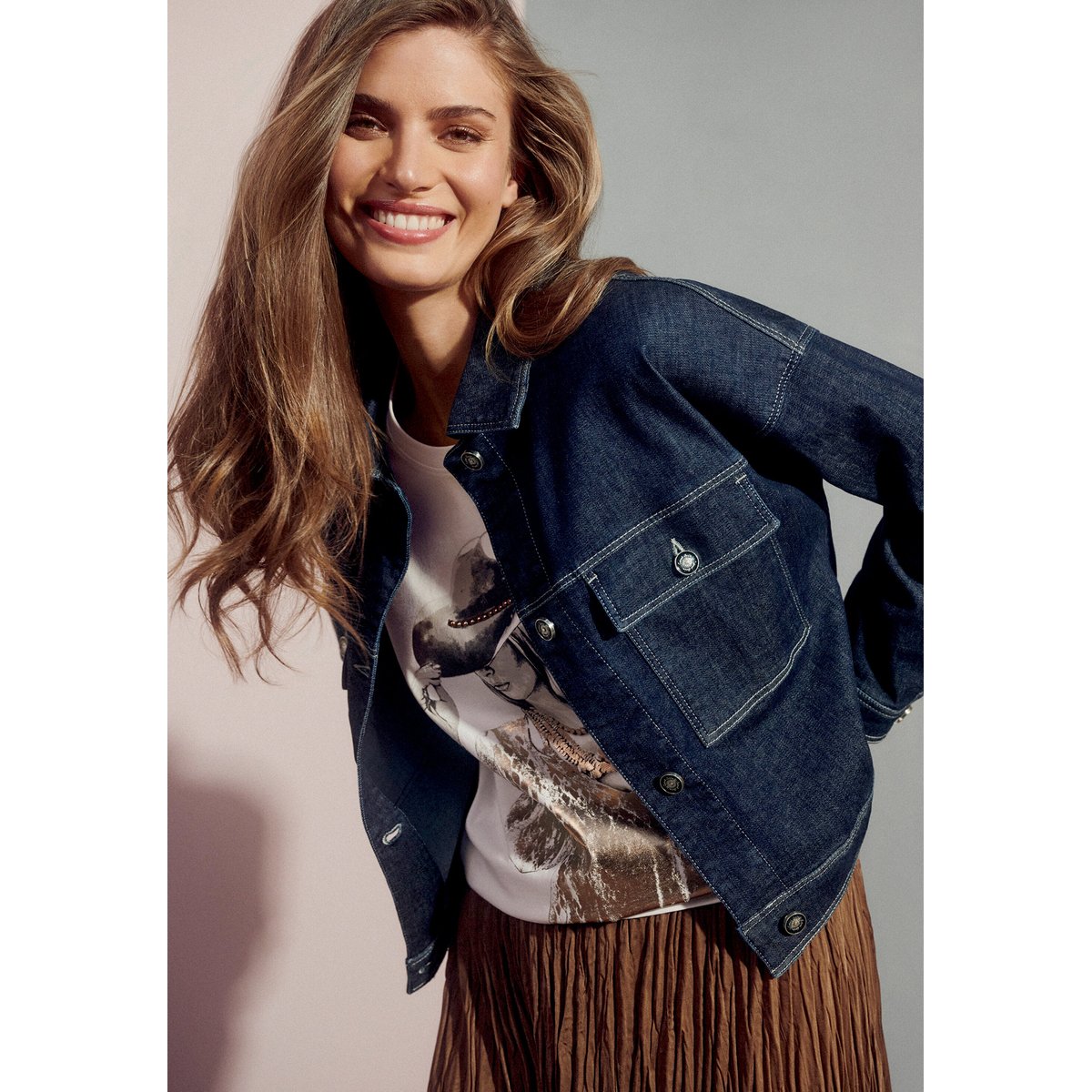 Veste en jean à manches longues dark blue denim, BETTY BARCLAY