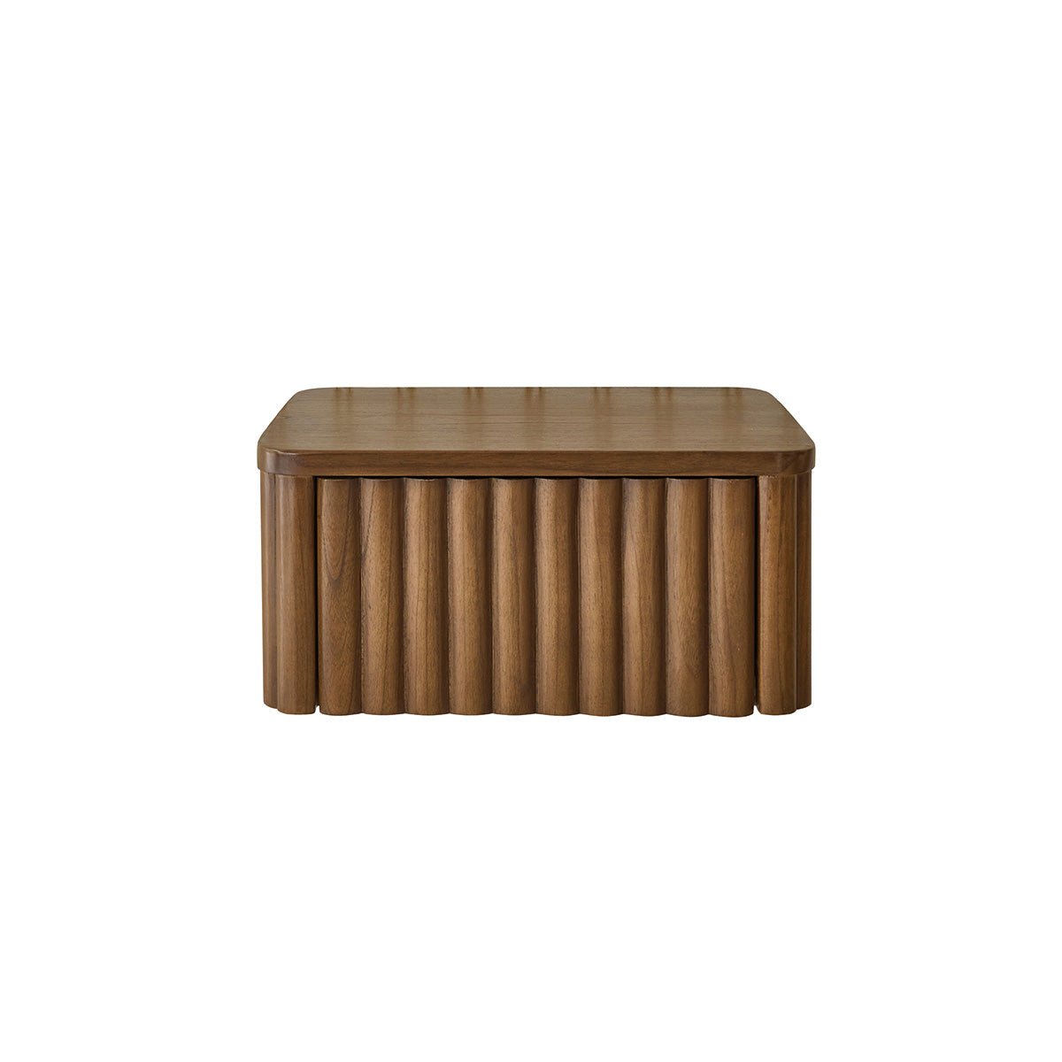 Table de chevet en bois massif suspendue 45 cm TRINIDAD marron, BERAH GETAH