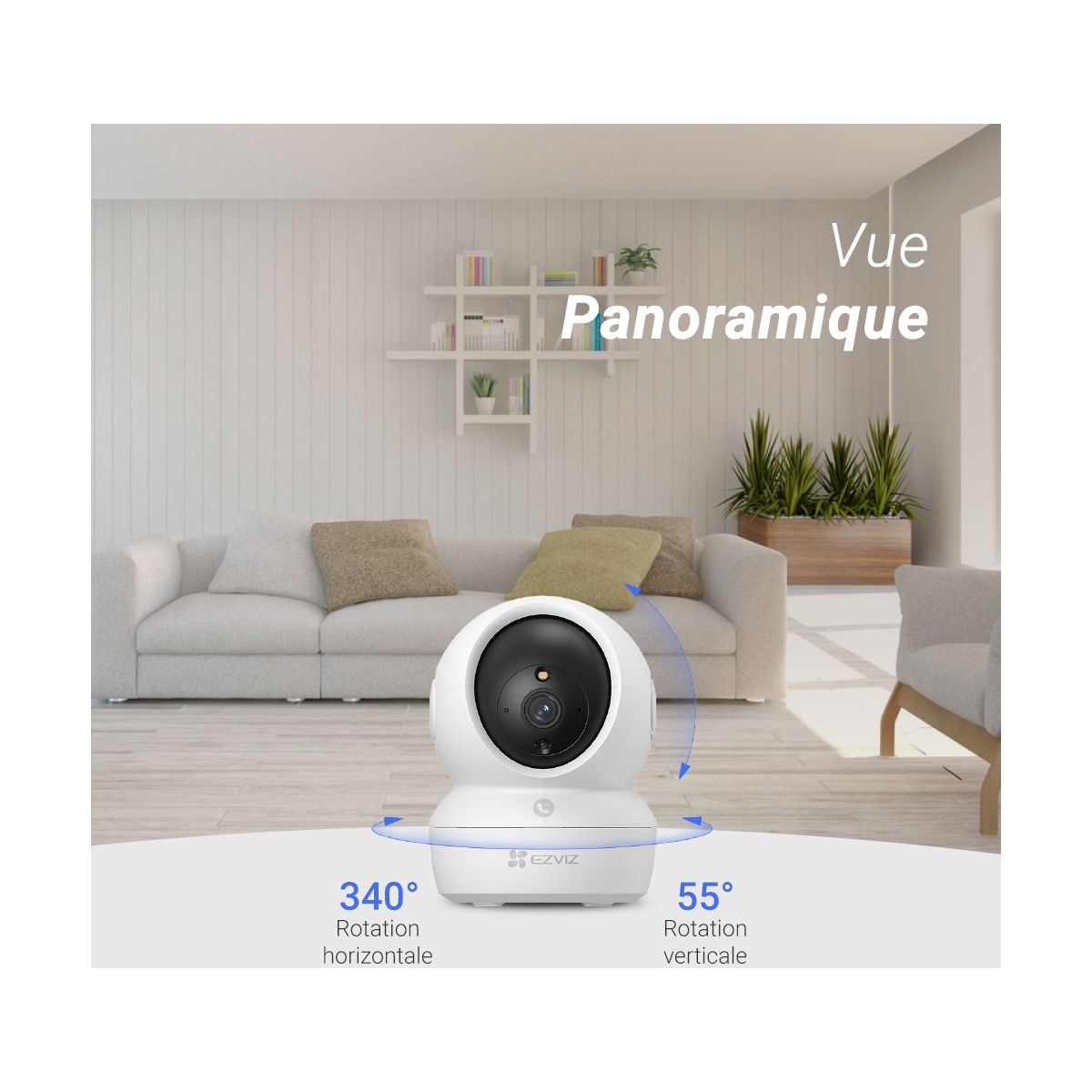 Caméra de surveillance H6C PRO 3K couleur unique, EZVIZ