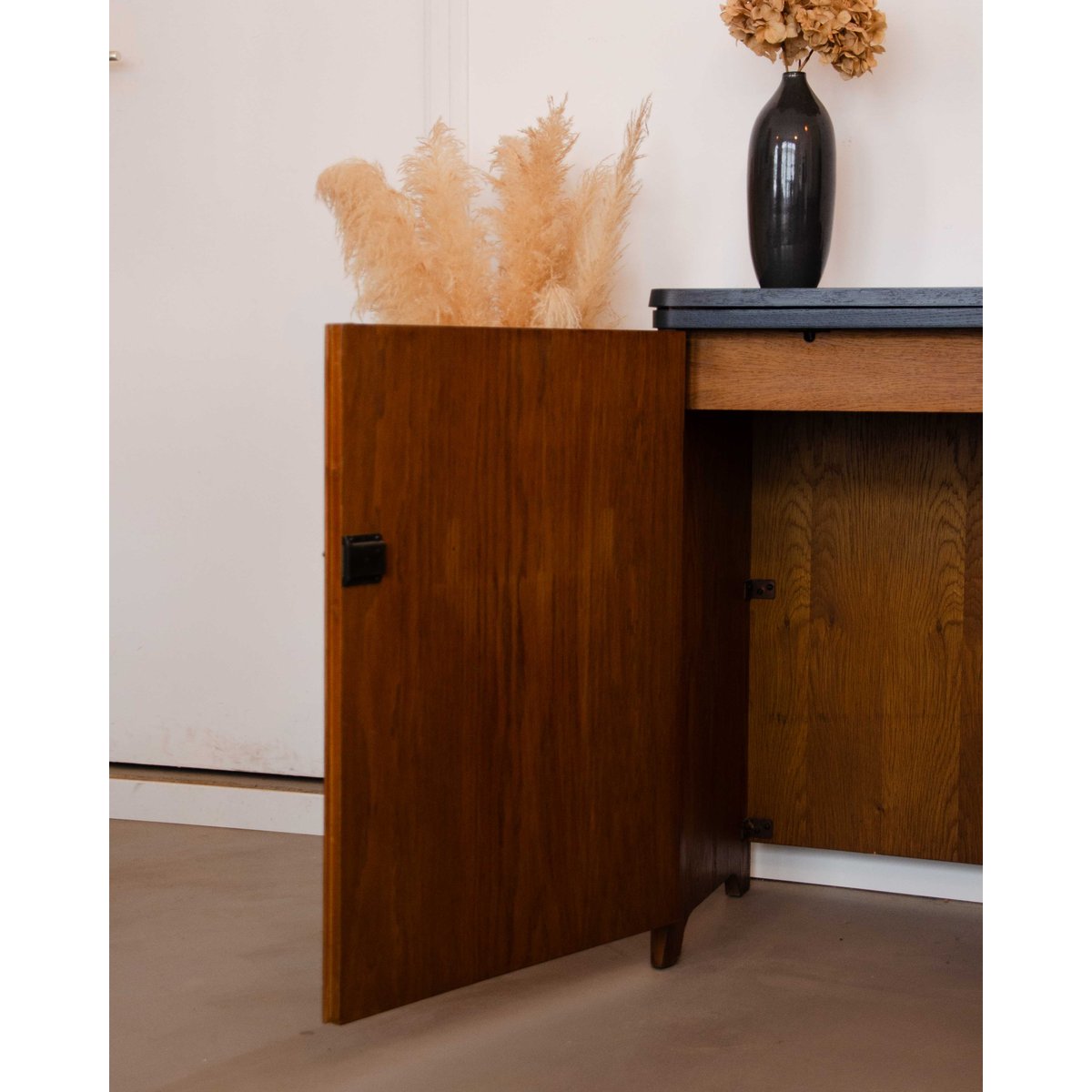 Meuble Singer réinventé en bureau Edouard N°729 - Bon état bois foncé, DEBONGOUT