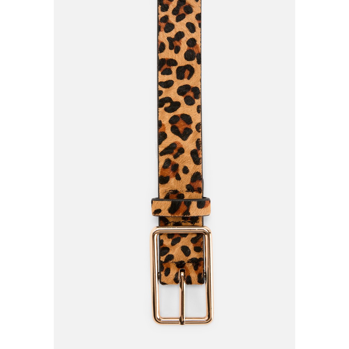 Ceinture cuir vachette marron animalier, DAMART