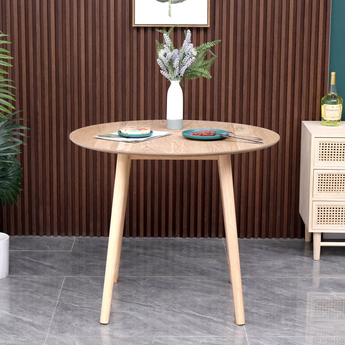 Table à manger 4 personnes en bois, TRADITION bois naturel, NORDLYS