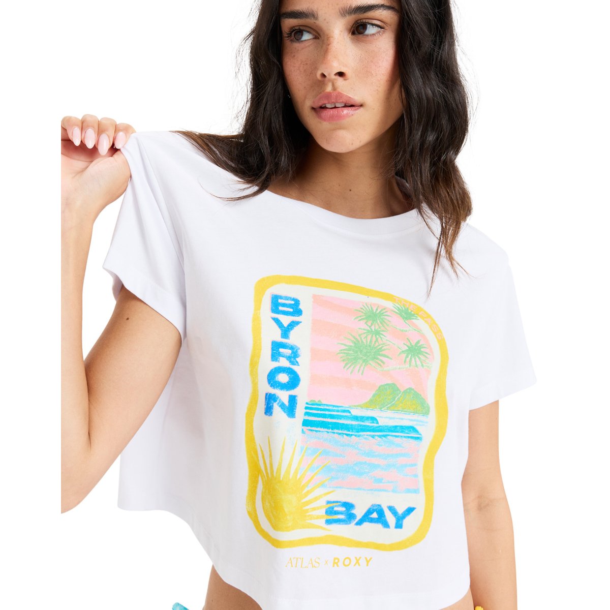 T-shirt à manches courtes ATLAS. blanc bright white byron bay, ROXY