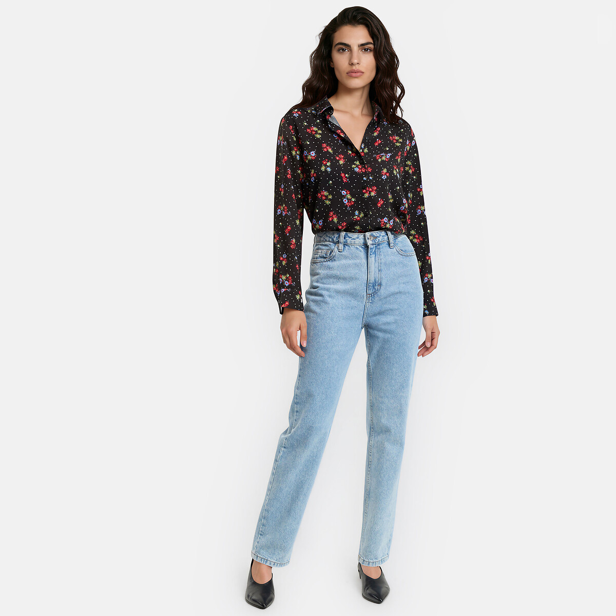 Hemd met bloemenprint en lange mouwen bloemenprint, LA REDOUTE COLLECTIONS