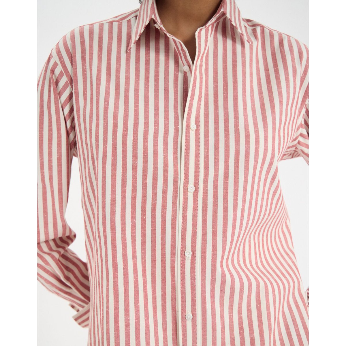 Chemise Nova en coton rouge red, INES DE LA FRESSANGE PARIS