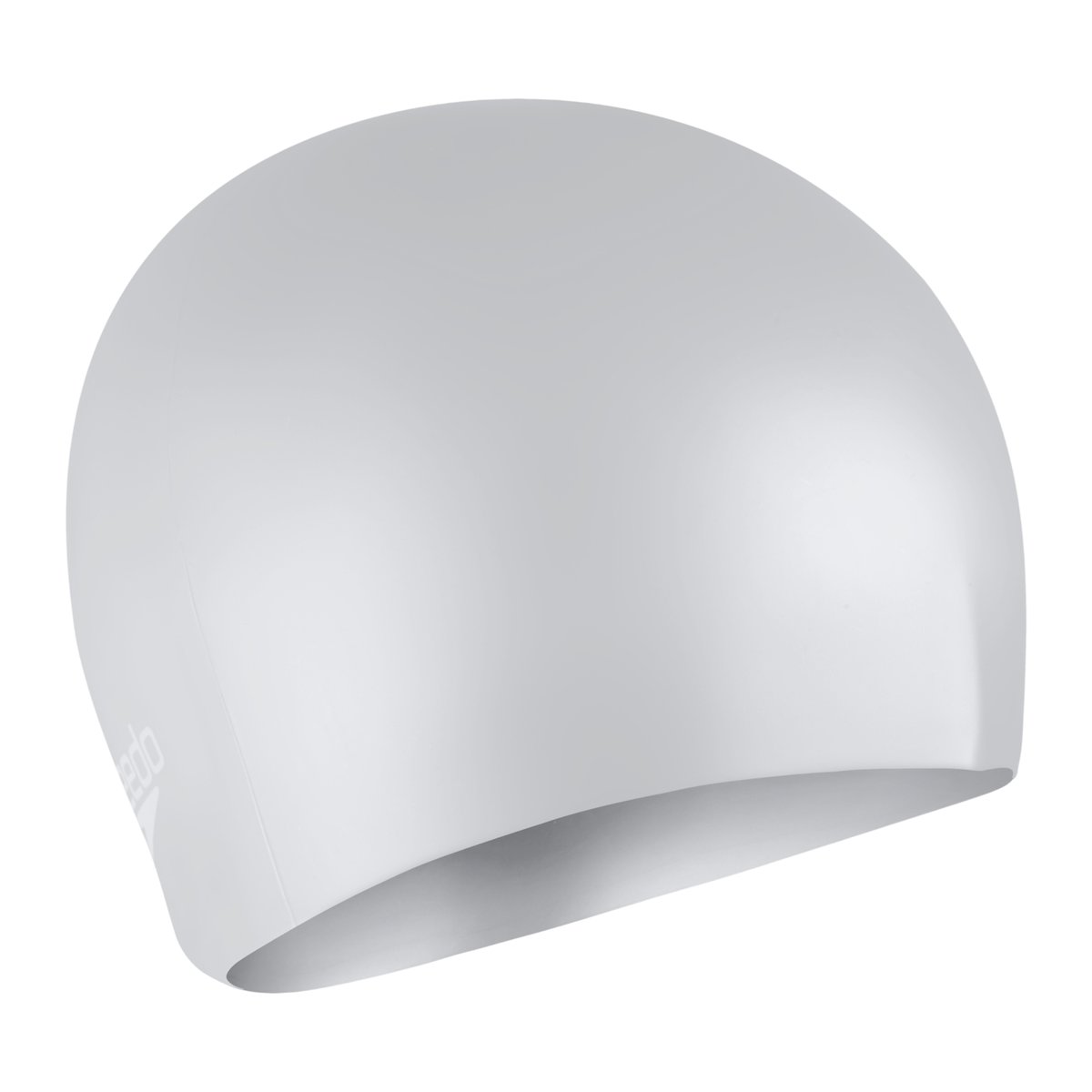 Bonnet de bain pour cheveux longs en silicone argenté / blanc, SPEEDO