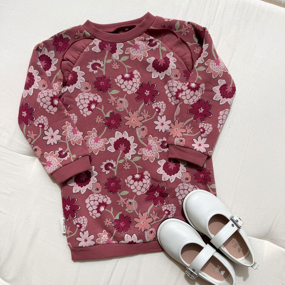 Robe enfant en molleton Harmony rose, PETIT BEGUIN