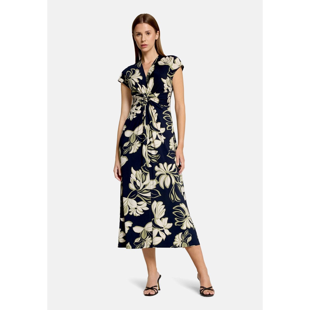Robe longueur midi à fronce dark blue/green, BETTY BARCLAY