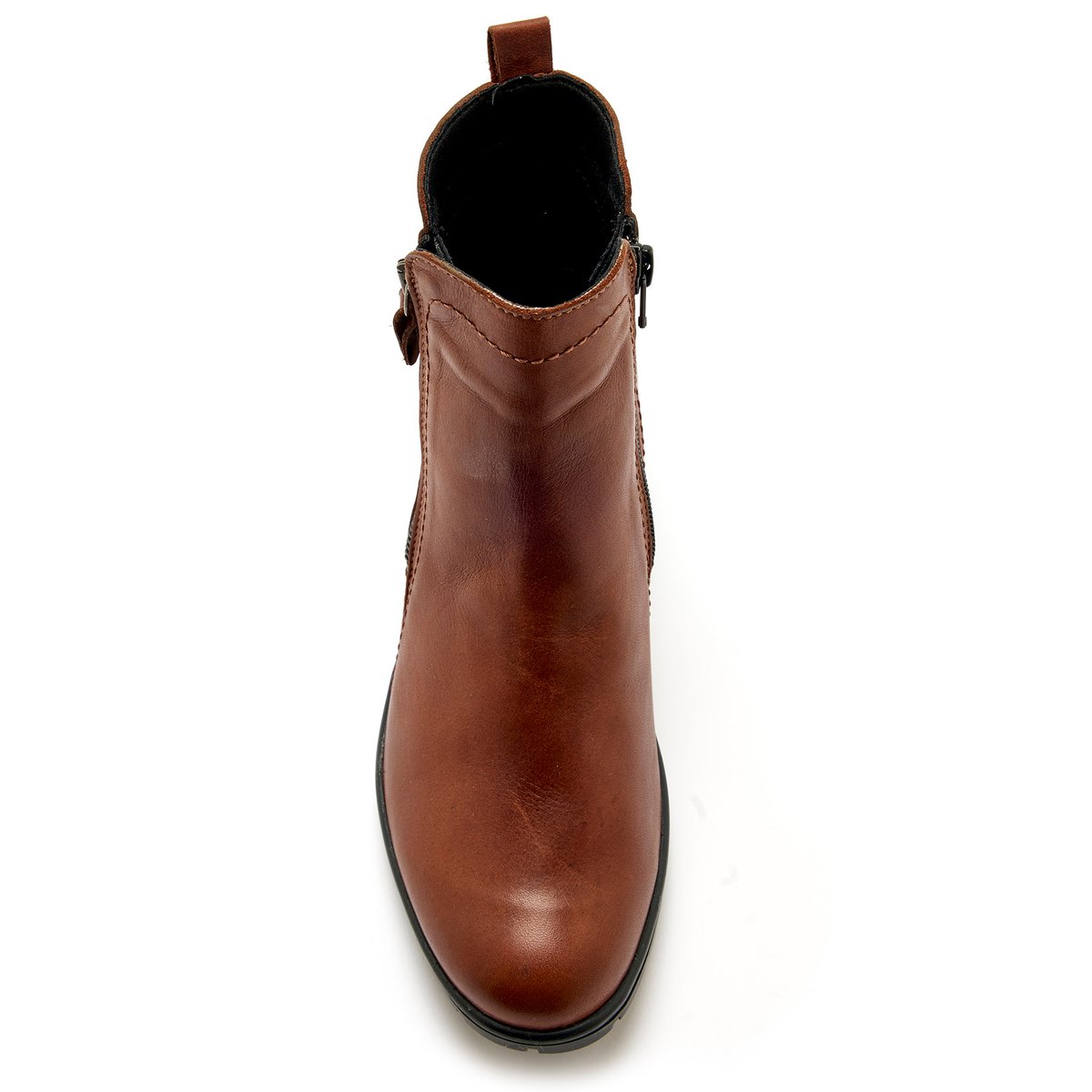 Boots dessus cuir marron, PEDICONFORT