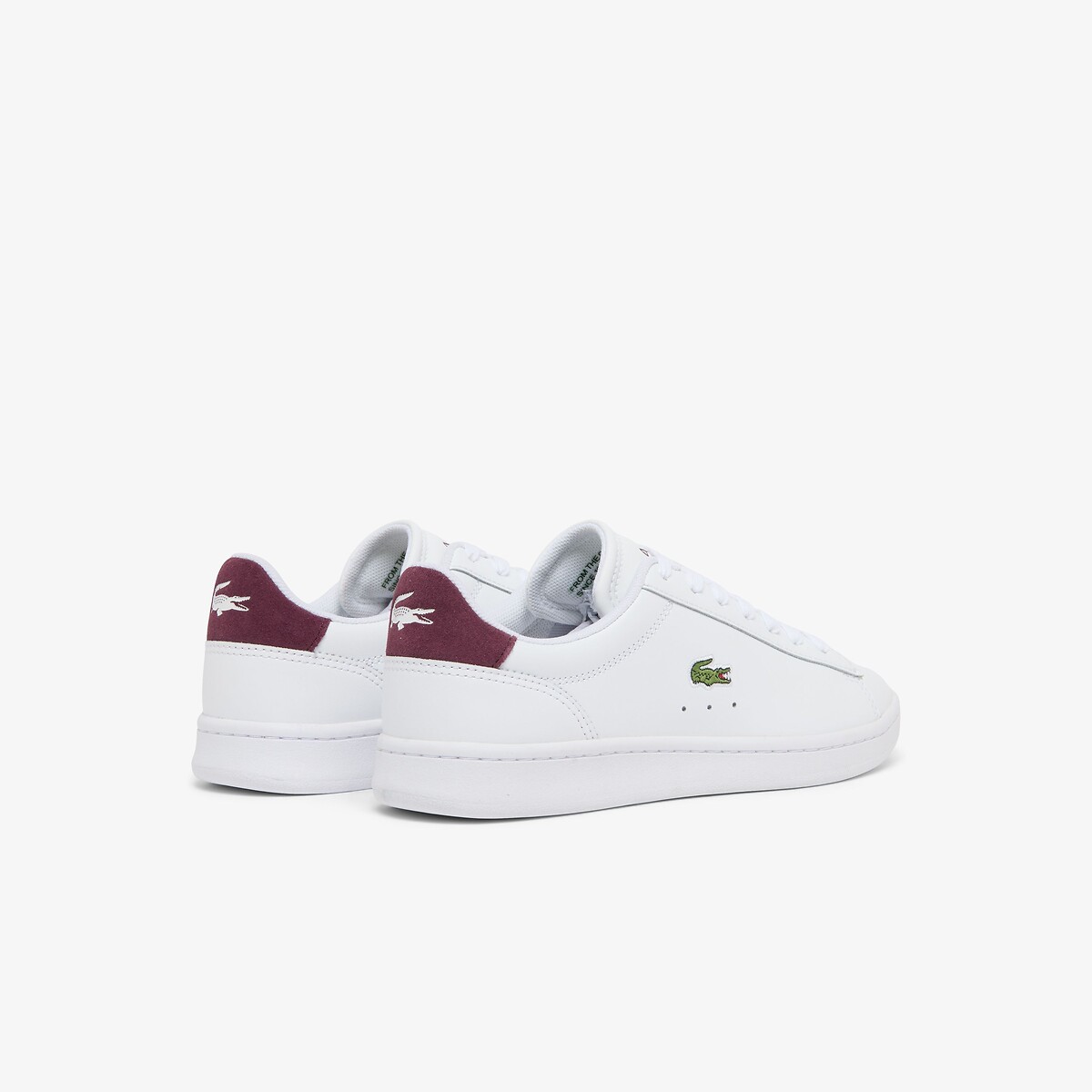 Sneakers Carnaby Set femme en cuir blanc-2g1, LACOSTE
