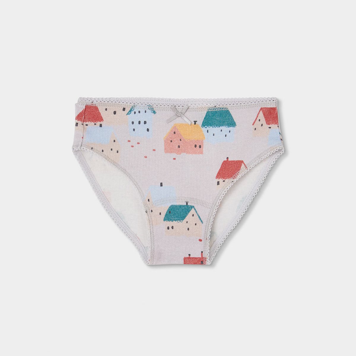 Lot 3 culottes fille imprimé maisons et vichy multicolore, BOBOLI