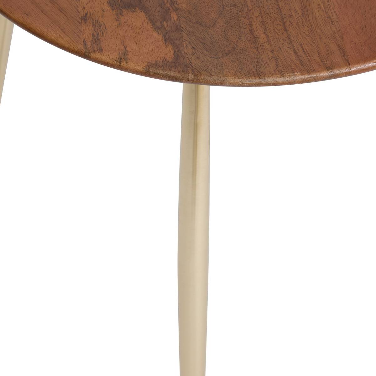 Lot de 2 tables à café gigogne en bois de manguier NOIDA marron, ATMOSPHERA