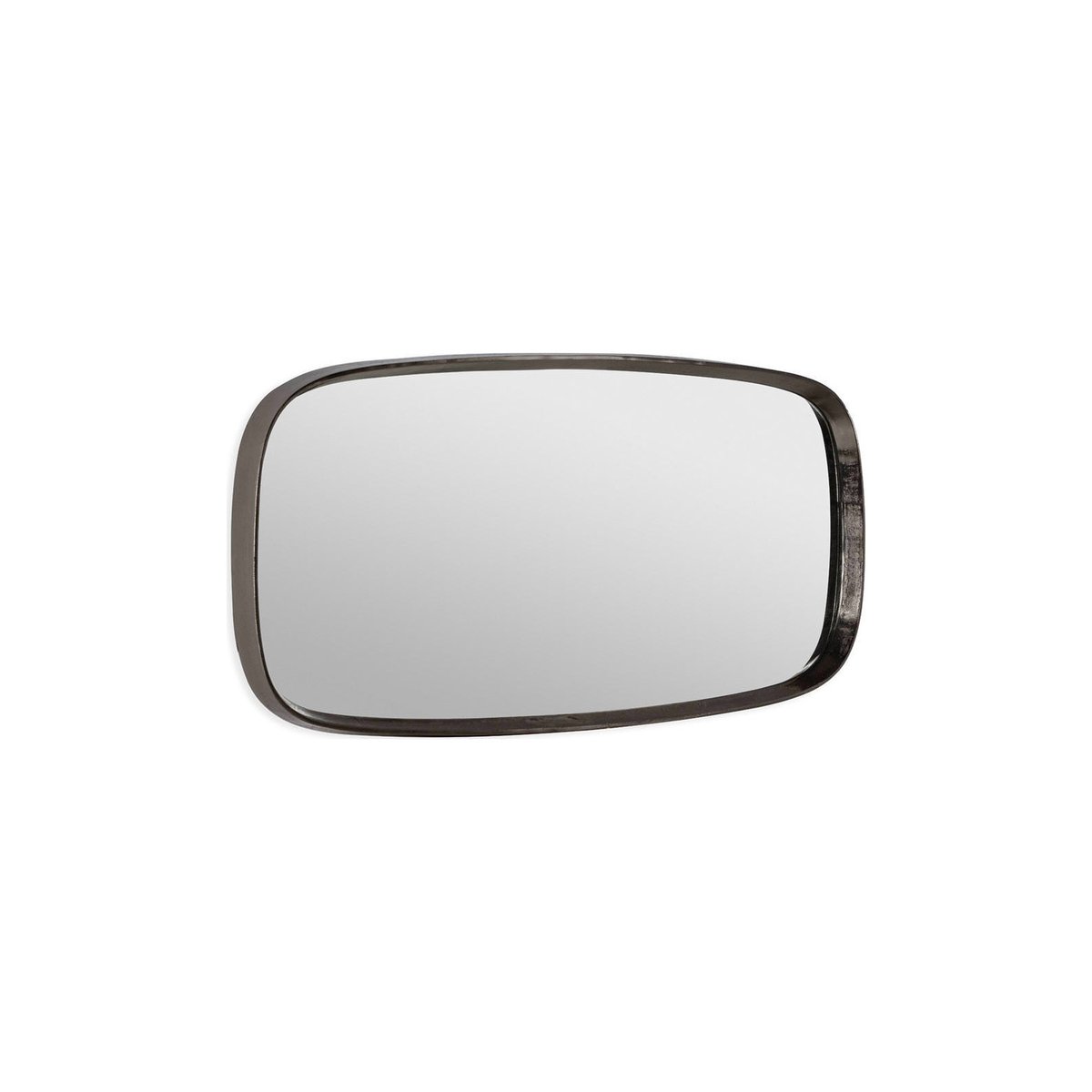 Miroir mural rectangulaire en métal nickel noir, RECOLLECTION
