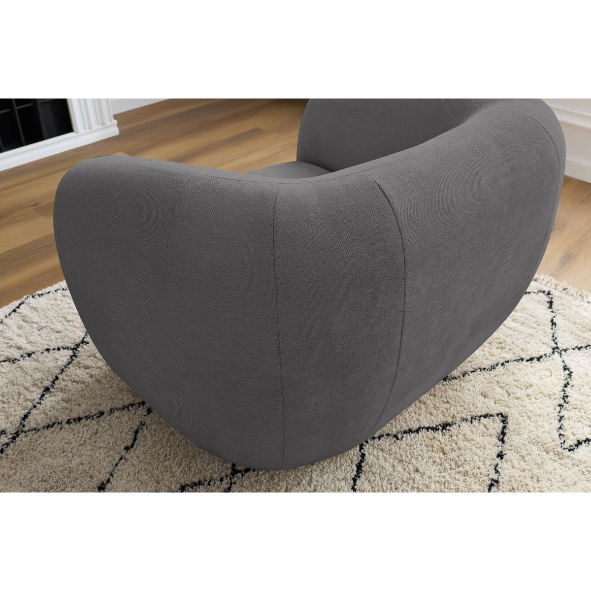 Fauteuil tissu, CELINE gris foncé, BOBOCHIC