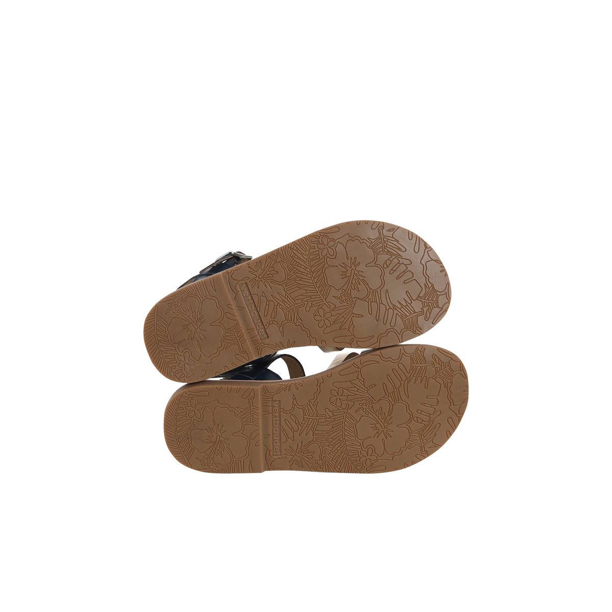 Sandales brides fantaisie cuir enfant collection maternelle lot bleu, VERTBAUDET