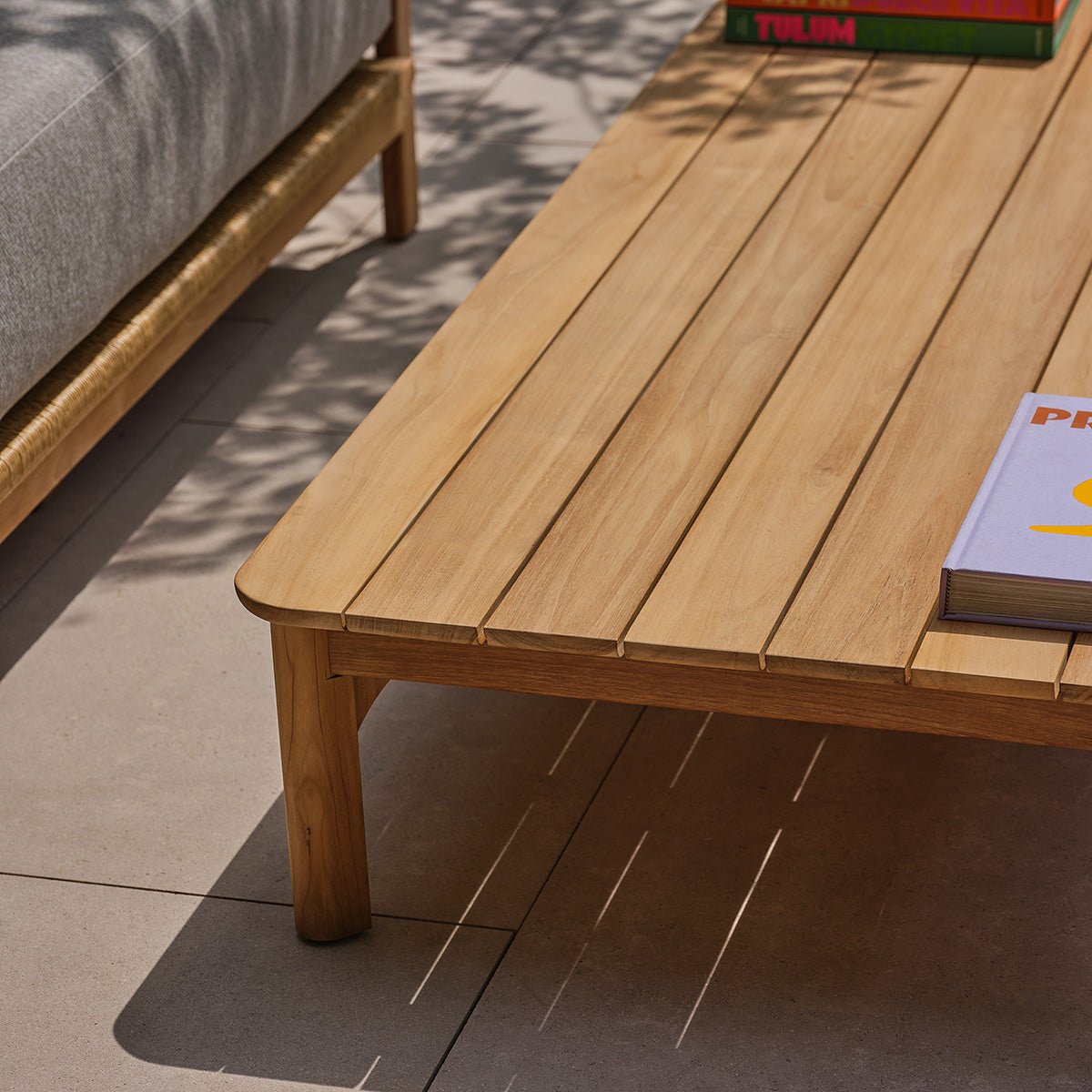 Table basse de jardin en teck 170 cm PIANA naturel, BERAH GETAH