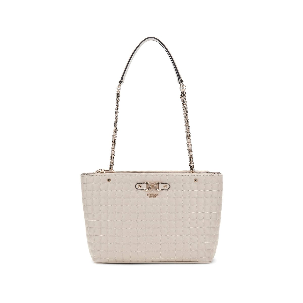 Sac Cabas Nadira Surpiqué beige, GUESS