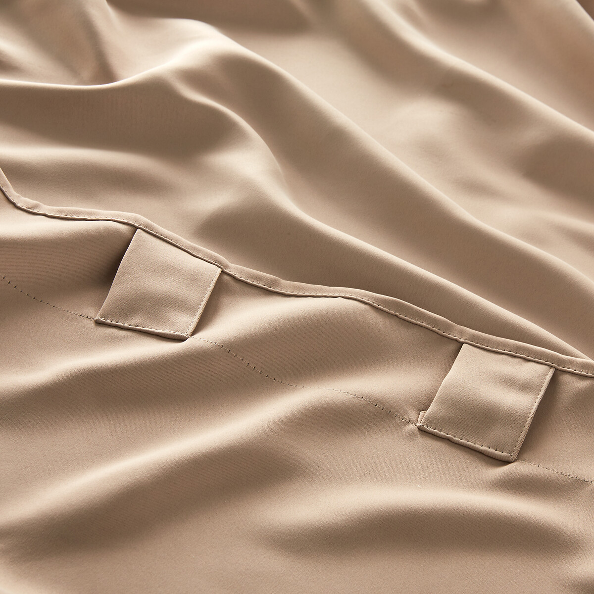 Cortina opaca Voda con trabillas ocultas beige marrón claro, LA REDOUTE INTERIEURS