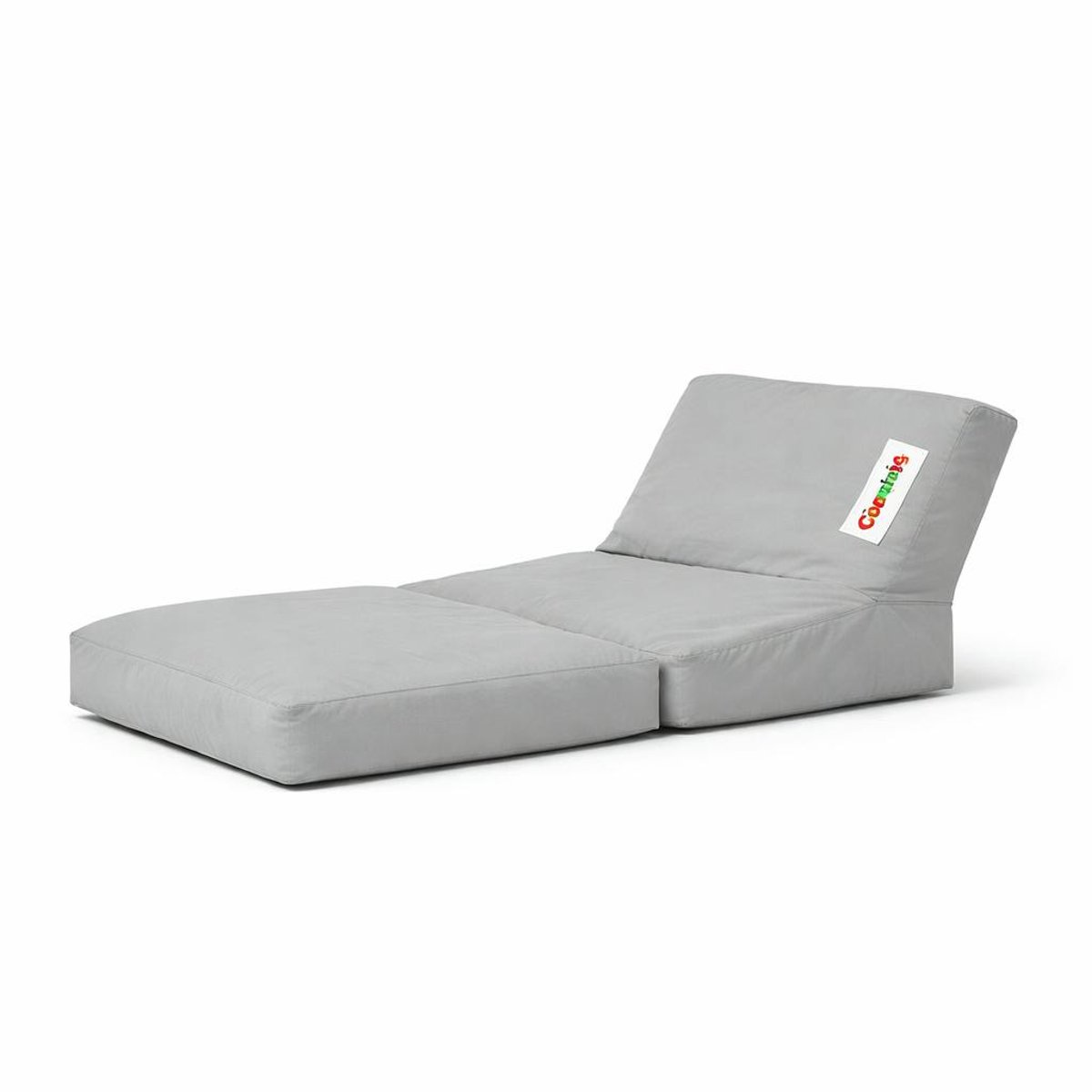 Pouf transat de jardin imperméable pliant ARTA gris, PIER IMPORT