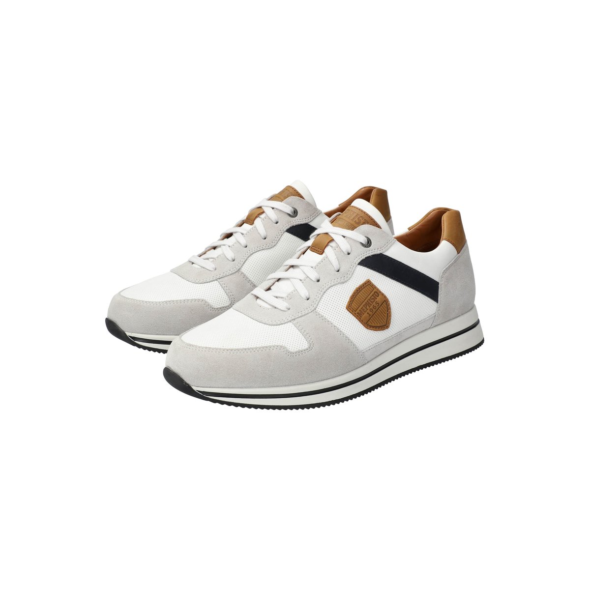 Baskets en cuir GREG beige pierre 5142, MEPHISTO