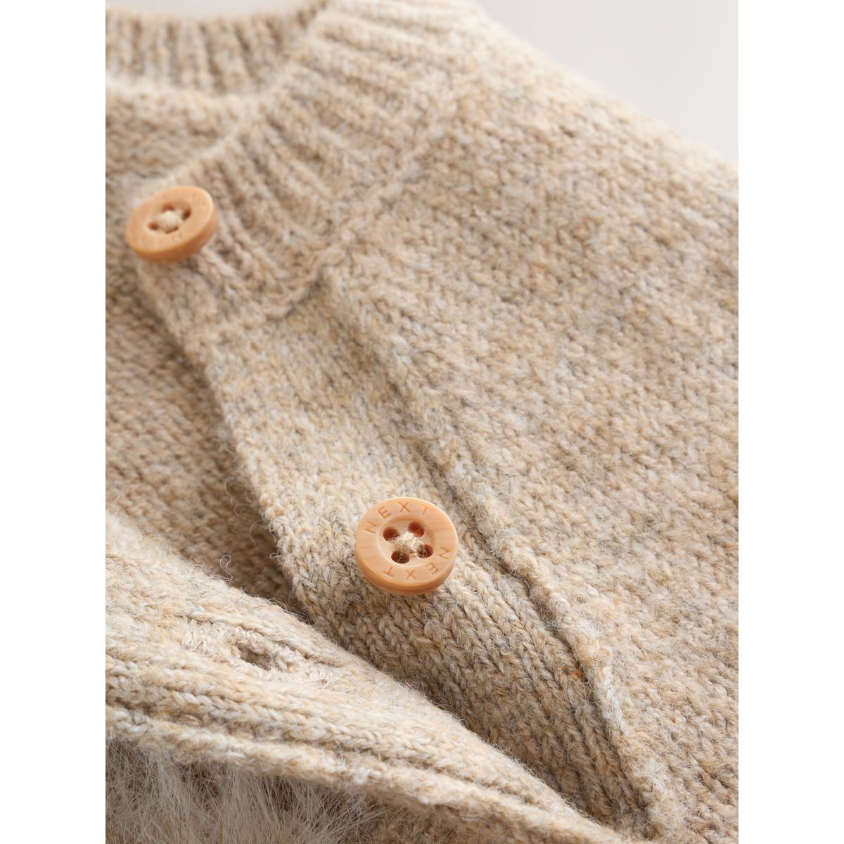Ensemble bébé pull en maille et legging mouton brun, NEXT