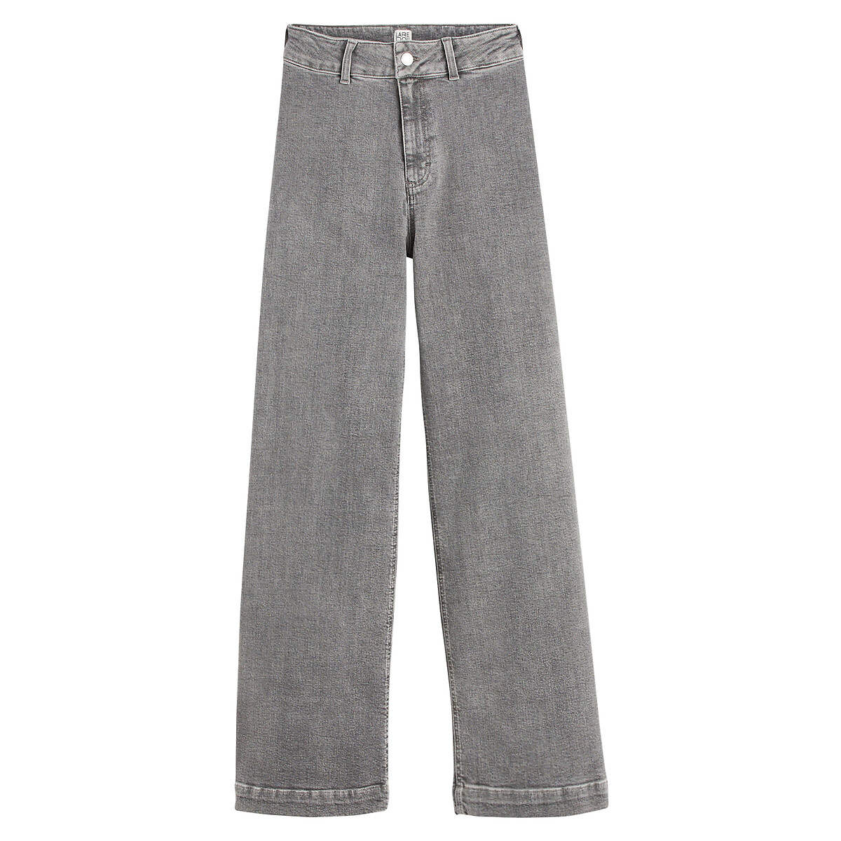 Wide Leg Jeans with High Waist light grey, LA REDOUTE COLLECTIONS