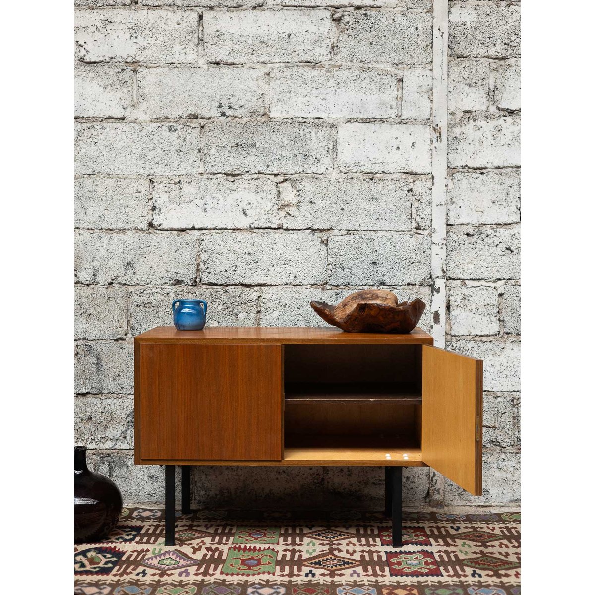Enfilade scandinave Margaret N°496 - Bon état bois foncé, DEBONGOUT