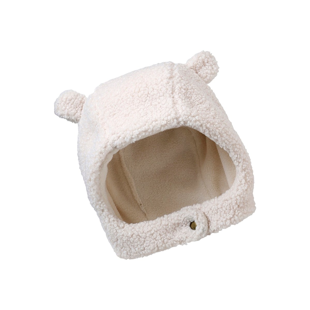 Ensemble bonnet, snood et moufles en sherpa écru, VERTBAUDET