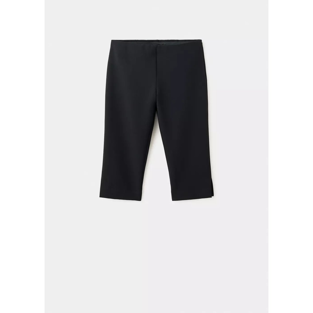 Pantalon capri slim noir, MANGO