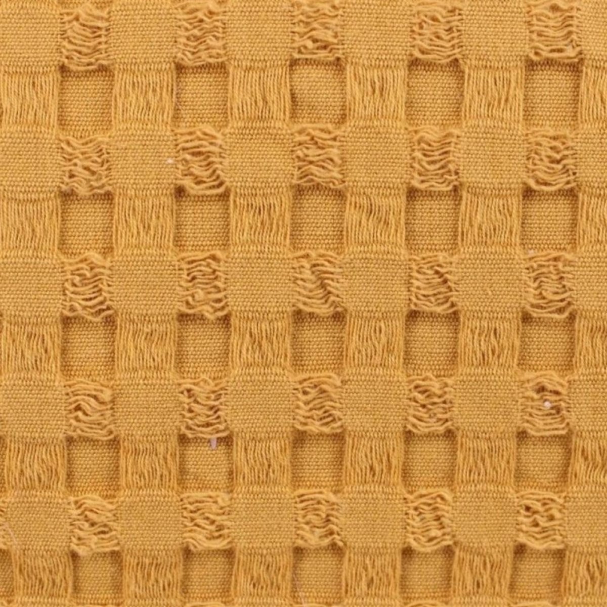 Coussin en tissu gauffré 40x60cm jaune, ORNAMI