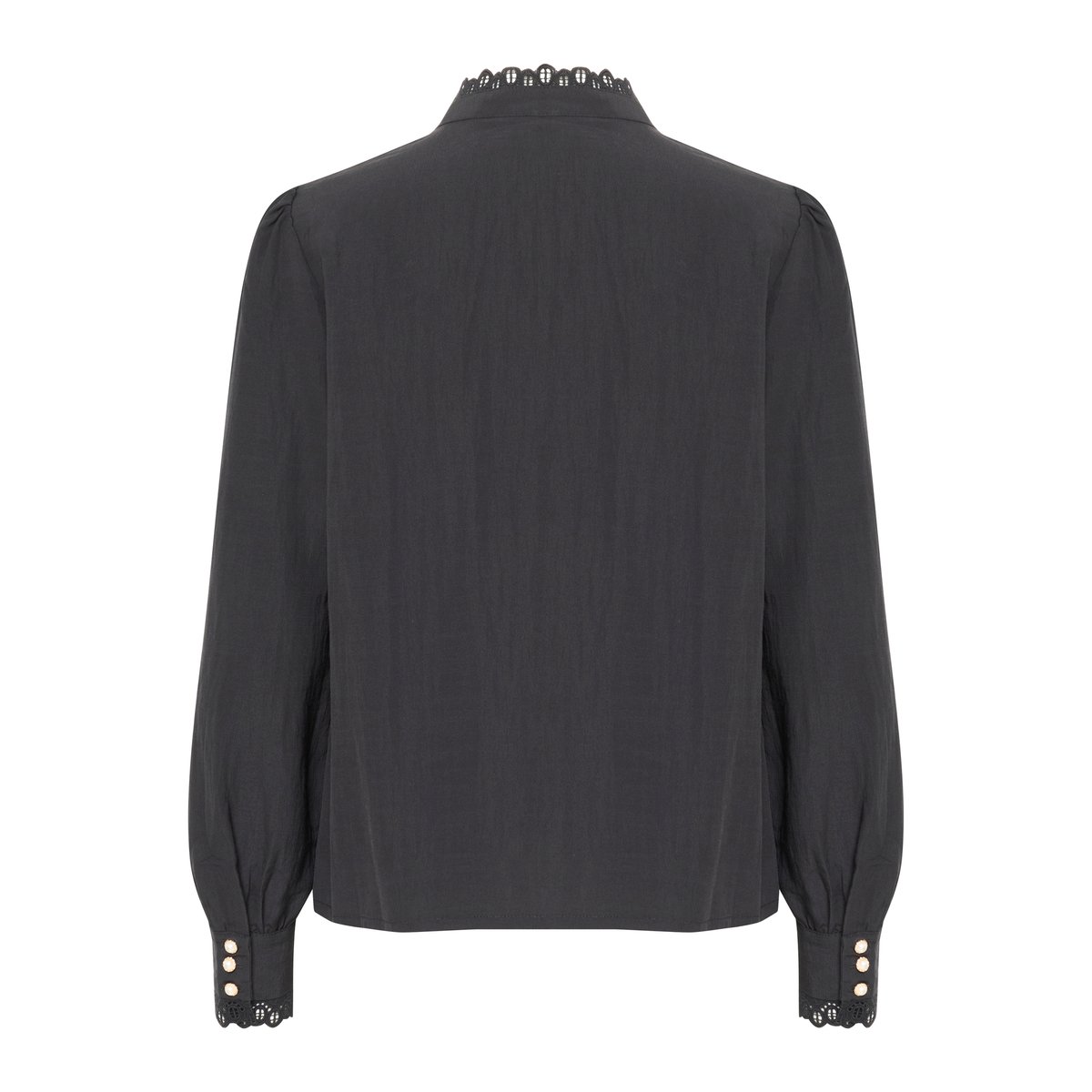 Long sleeved shirt noir pitch black, CREAM