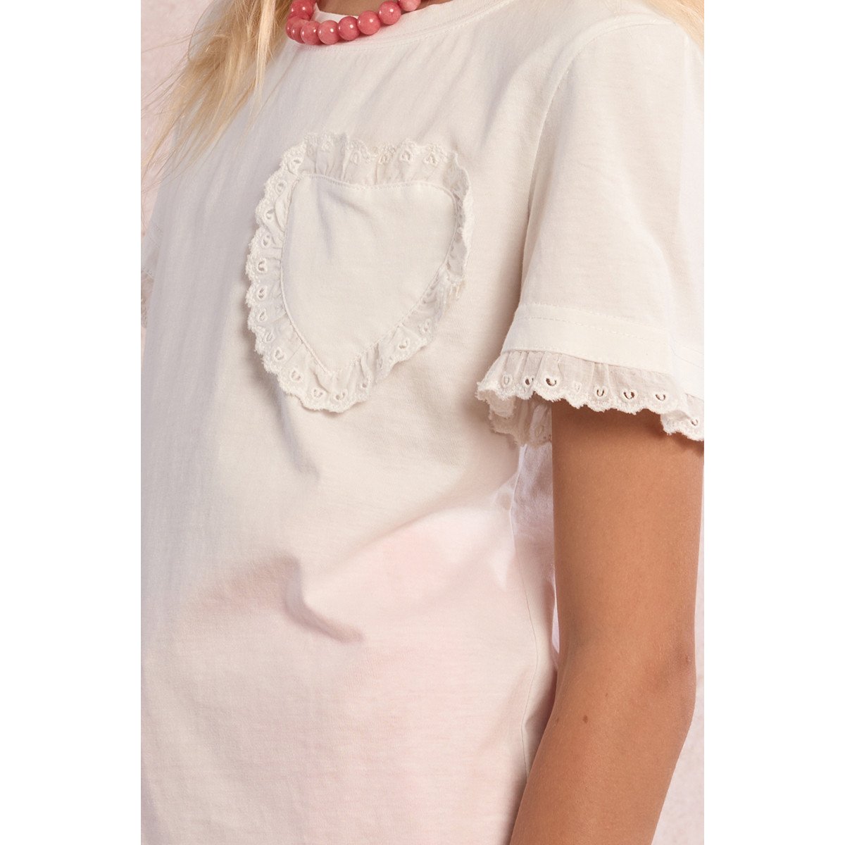 T-shirt cœur offwhite, MOLLY BRACKEN GIRL
