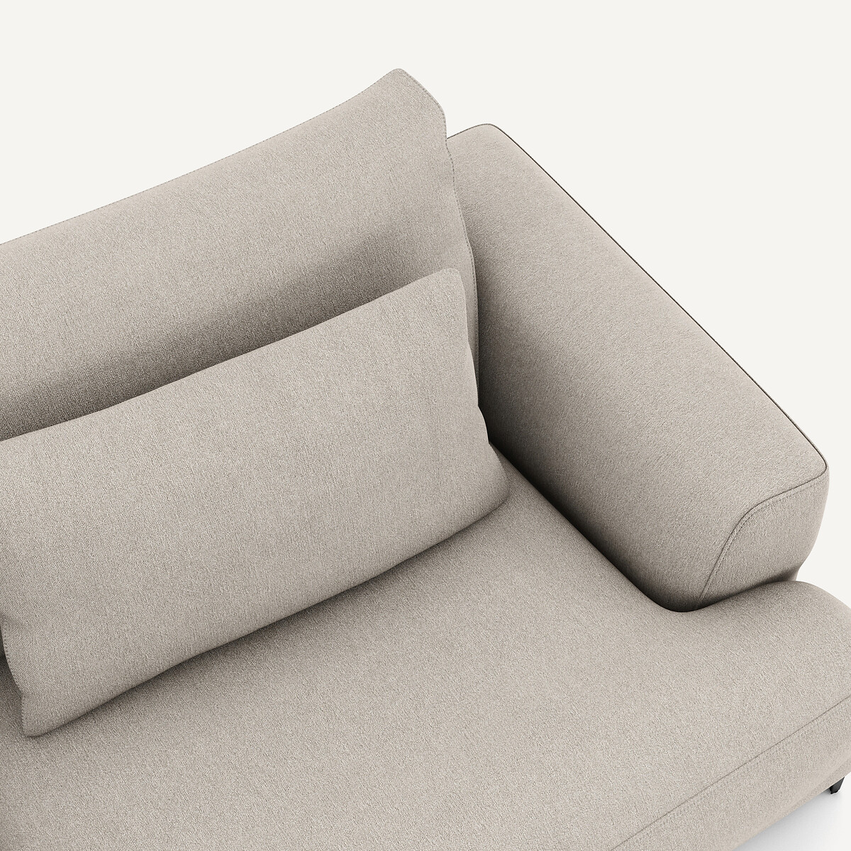 Canapé 4P convertible texturé viscose lin, Marsile naturel, AM.PM