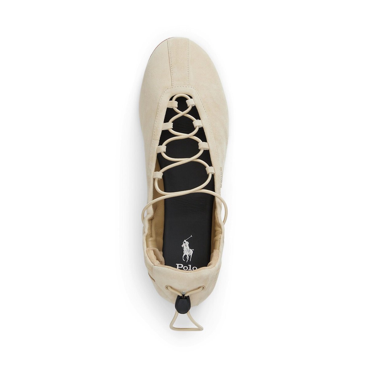 Ballerines en cuir suède Lace-Up camel, POLO RALPH LAUREN