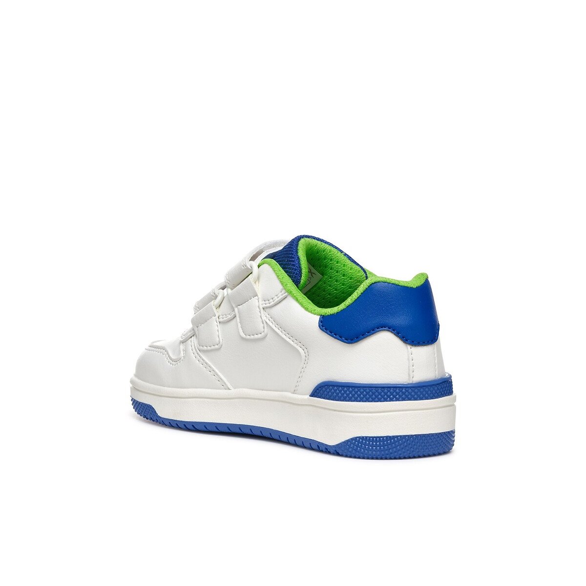 Kids Washiba Breathable Trainers with Touch 'n' Close Fastening black/white/blue, GEOX