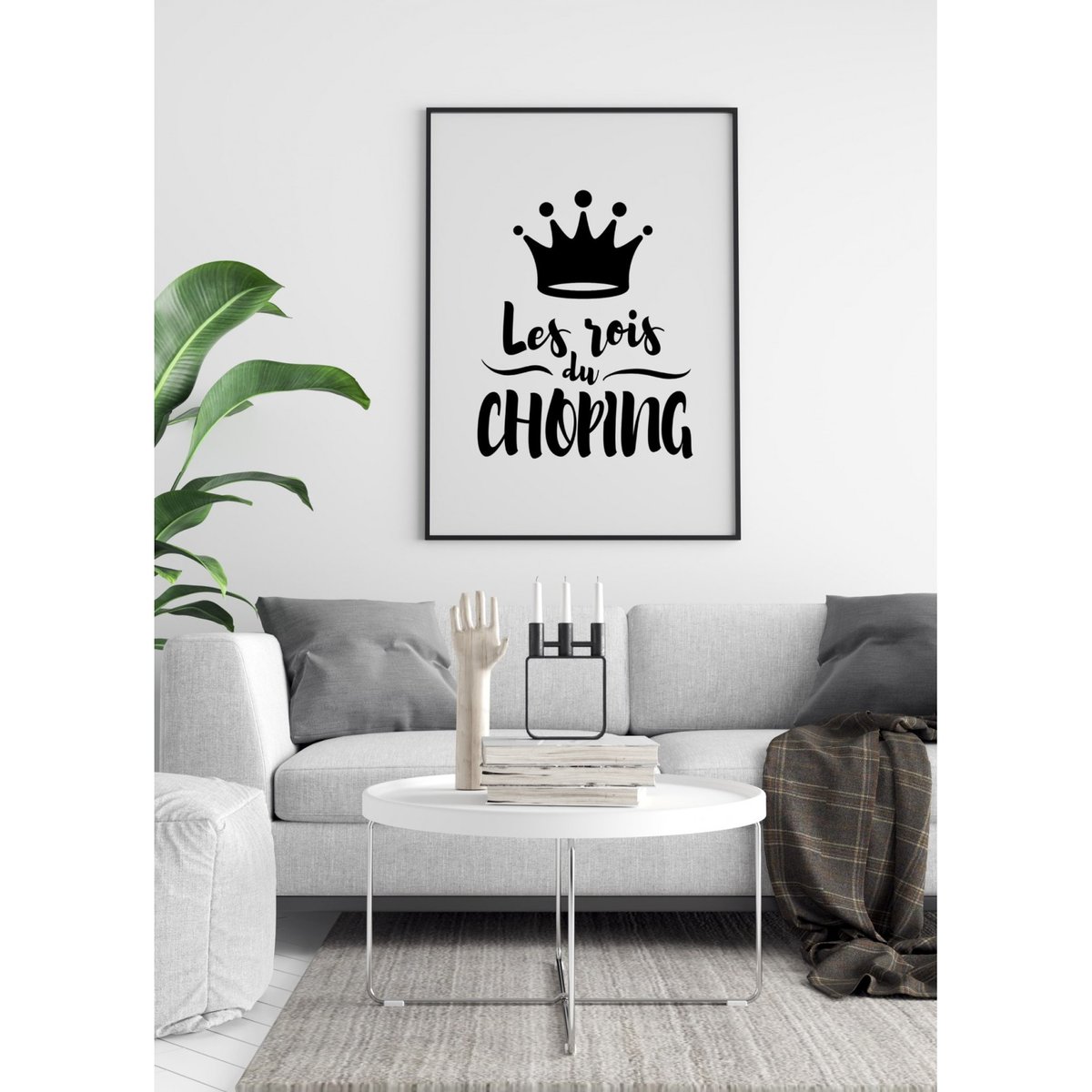 Affiche 'Les Rois du choping' blanc, L'AFFICHERIE