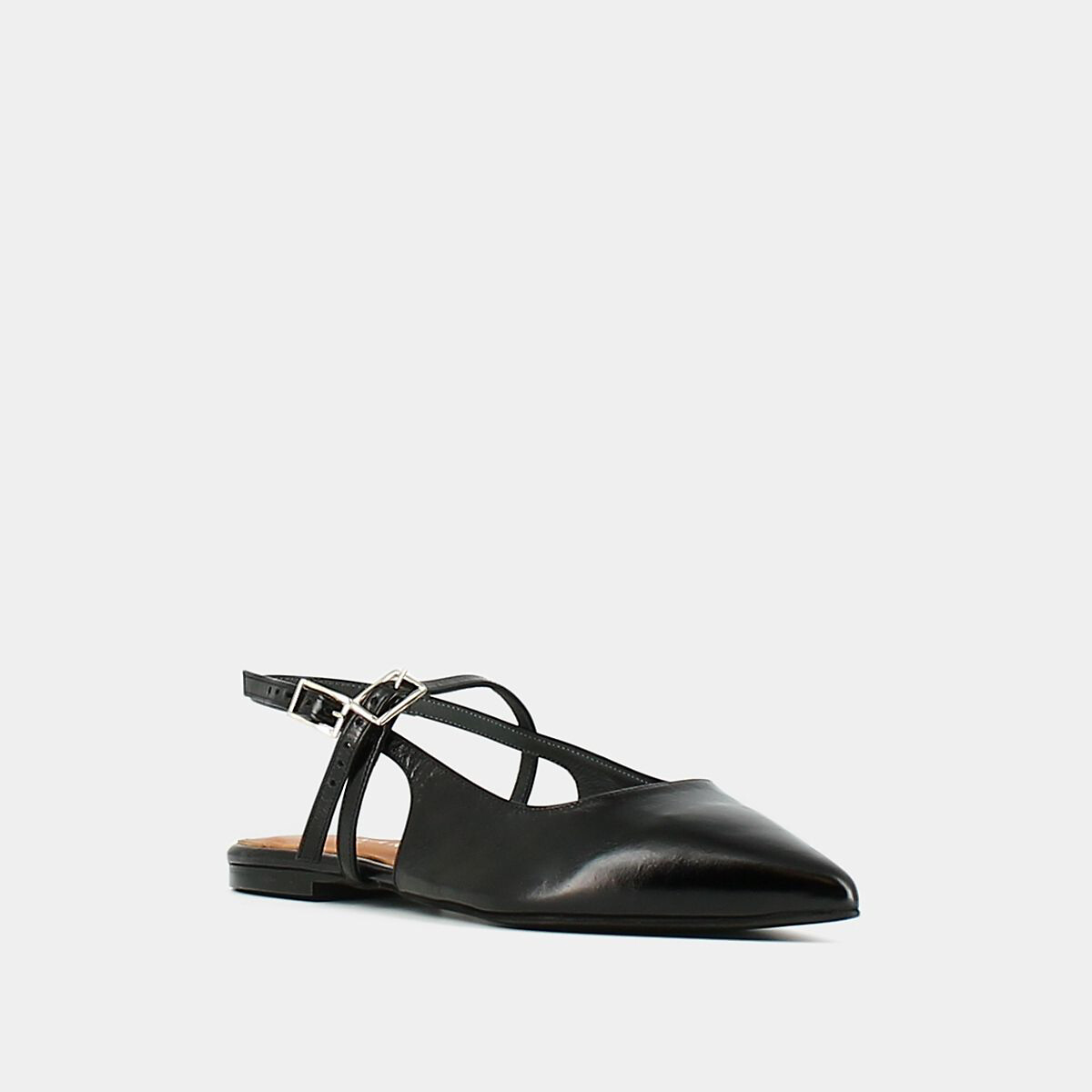 Bailarinas slingback de piel Dura negro, JONAK