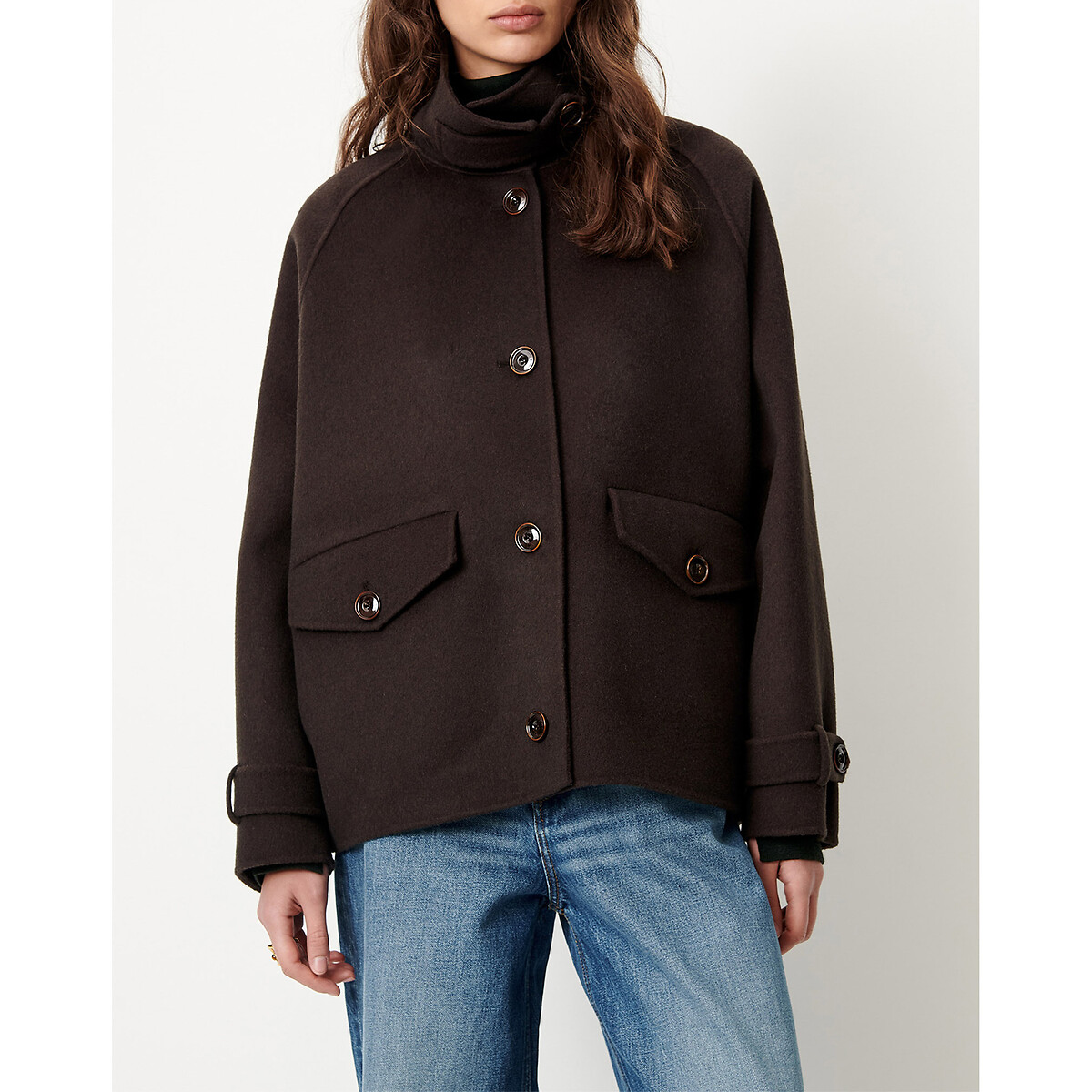 Manteau court en laine mélangée, VALLEY NEVADO brun, SESSUN