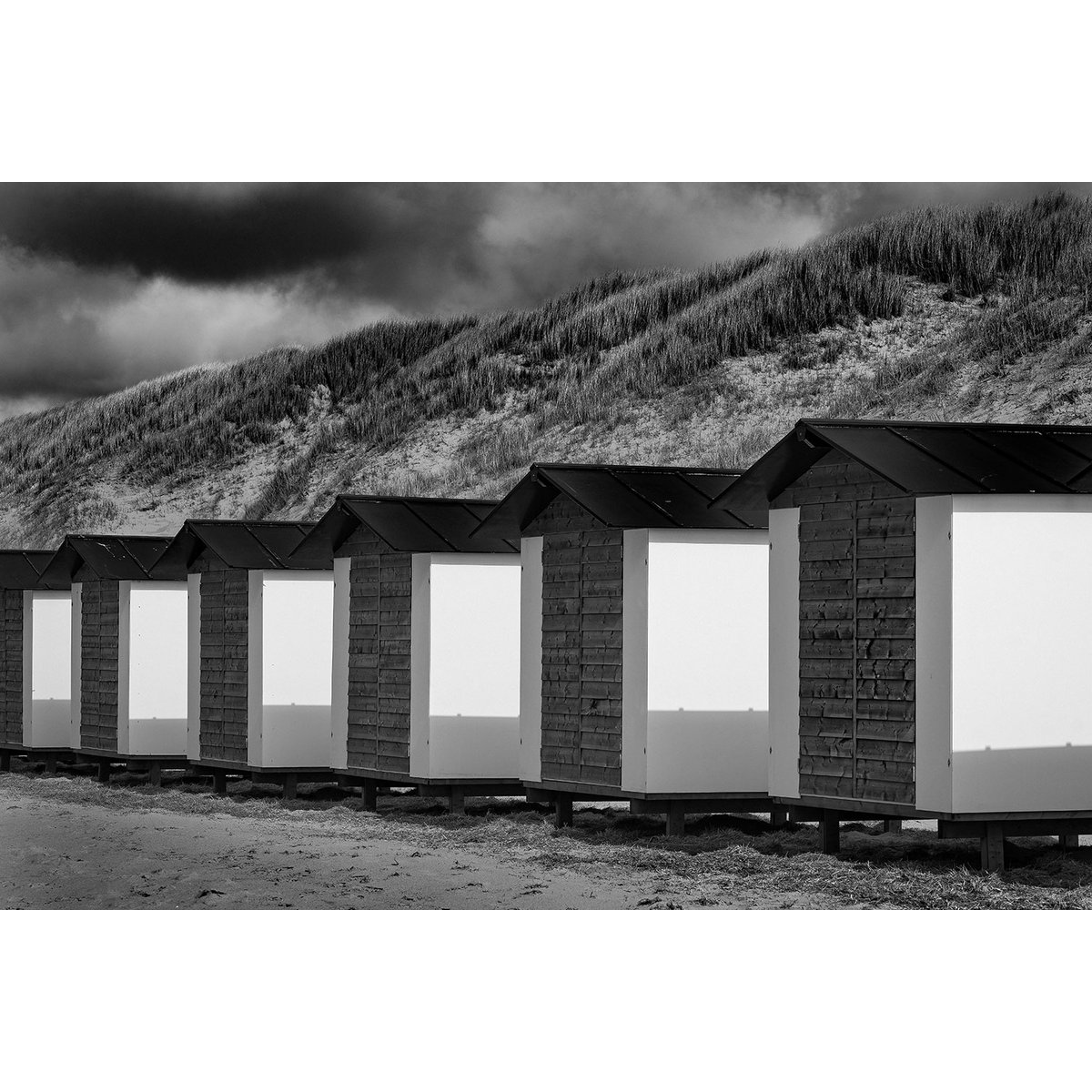 Tableau cabanes de plage tableau alu dibond, HEXOA