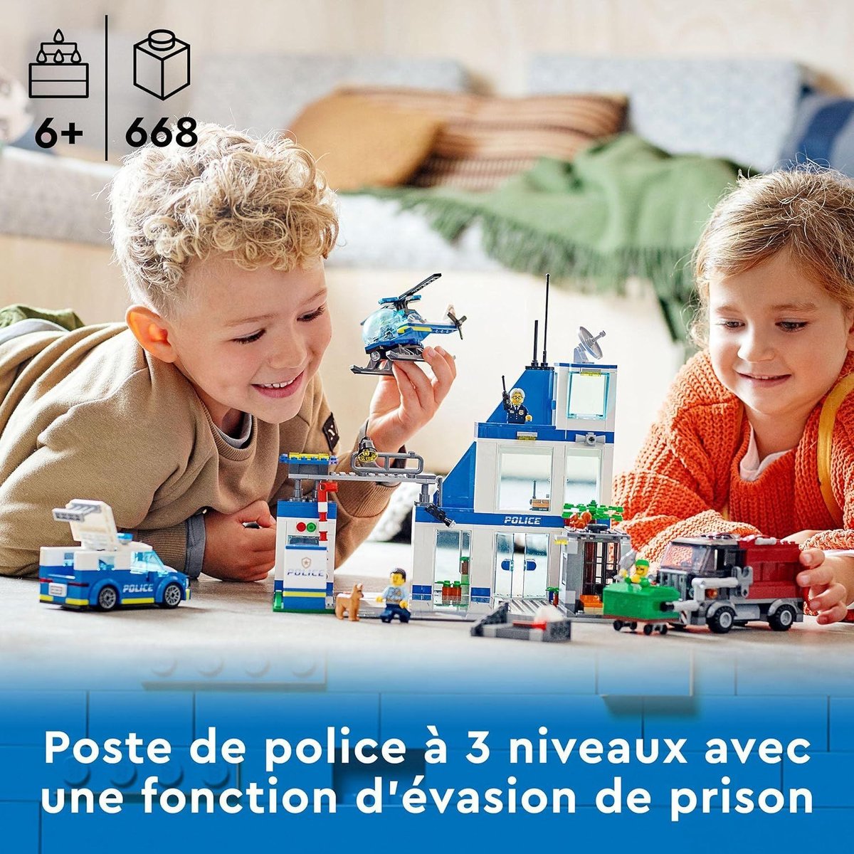 LEGO City - Commissariat de Police 60316 : Aventure Urbaine multicolore, LEGO